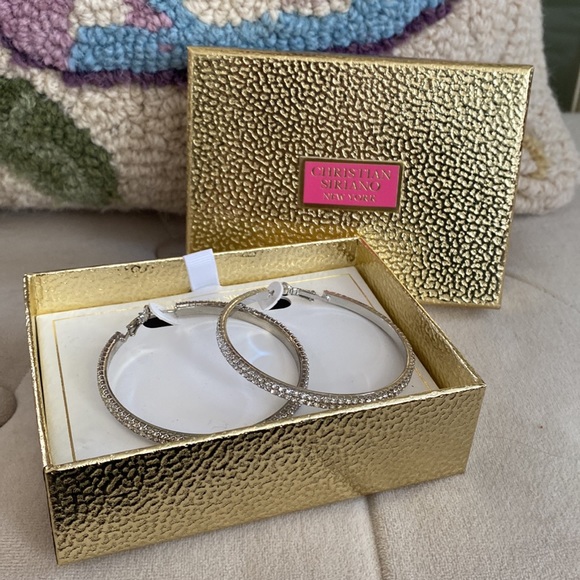 Christian Siriano Jewelry Christian Siriano Diamond Hoop Earrings